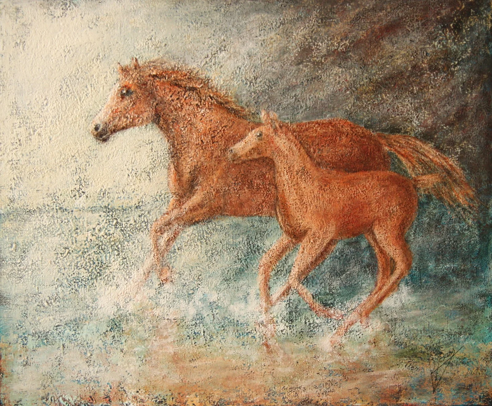 Fuir l'orage 65x54