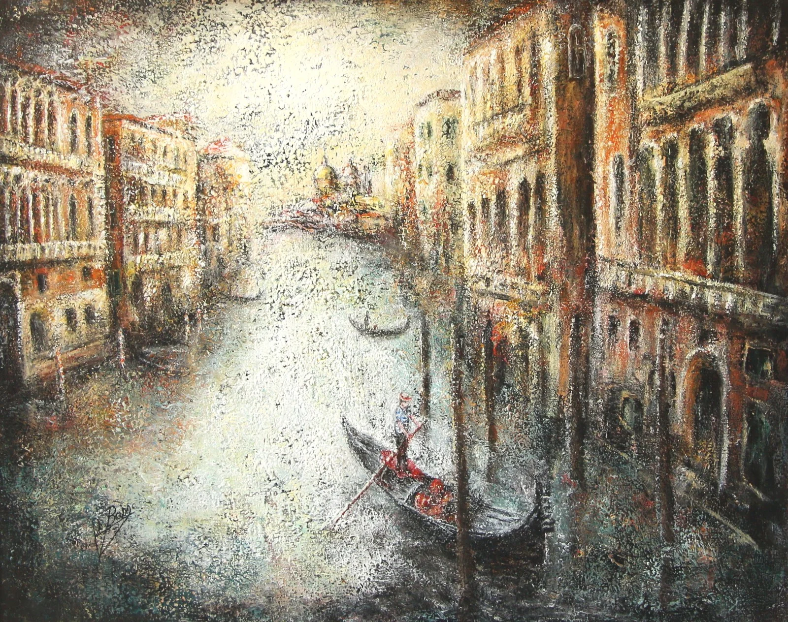 Les gondoles à Venise 81x65